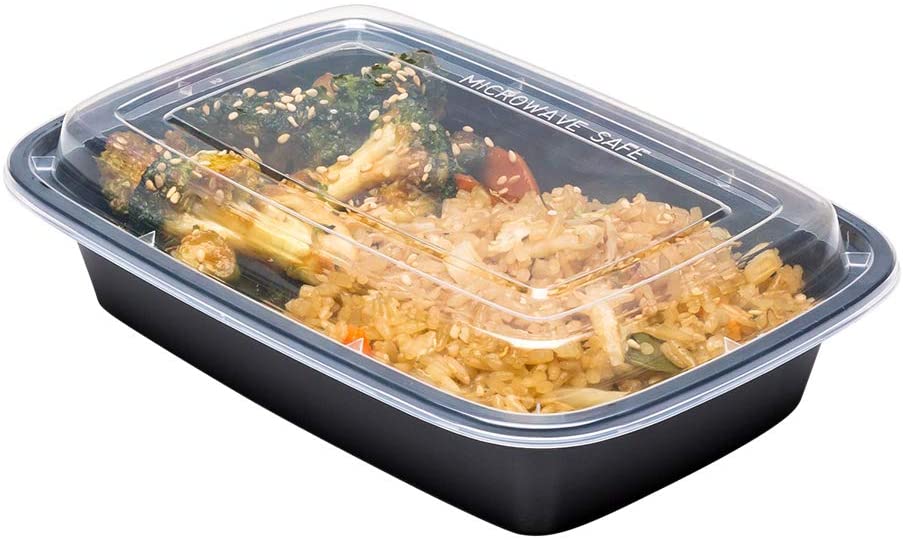 Take-Out Containers, Plastic Microwavable, Bulk, 150 containers per ca -  Tautala's