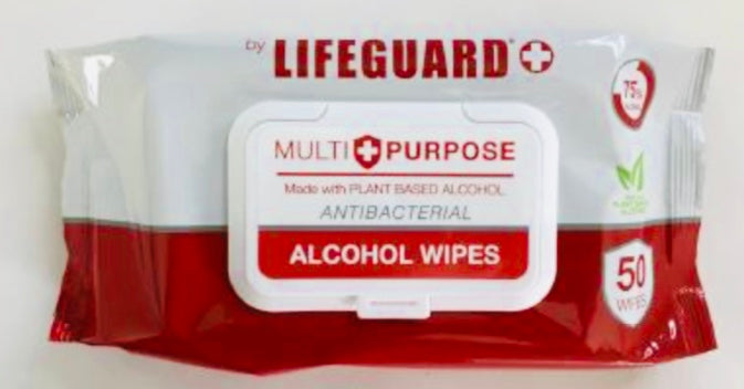 Alcohol Sanitizing Wipes, Bulk, 50 wipes in each pack, 36 packs per case