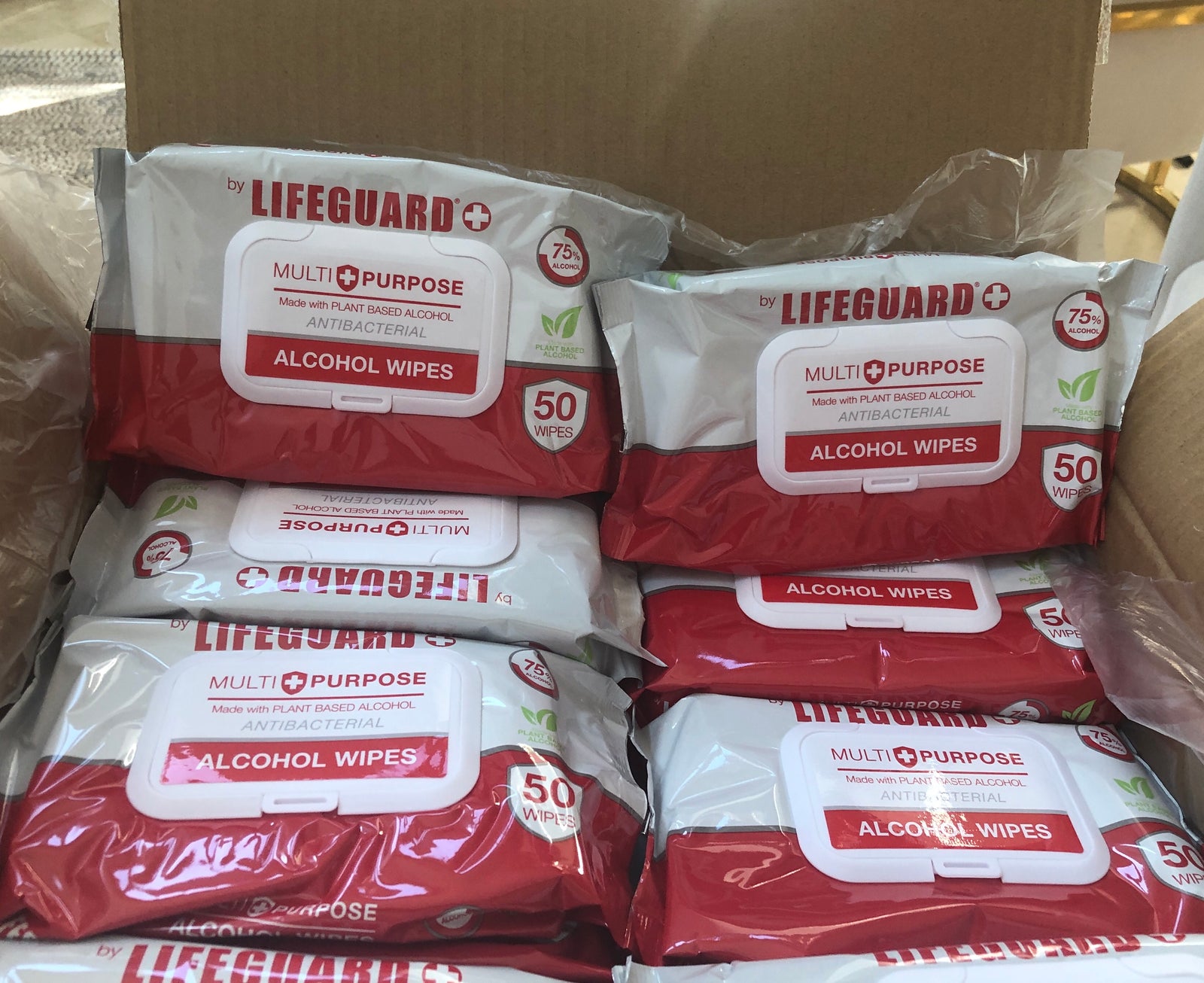 Alcohol Sanitizing Wipes, Home, 50 wipes in each pack, 4 packs